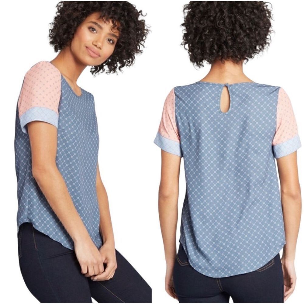 ModCloth mixed fresh daily short sleeve top size XL